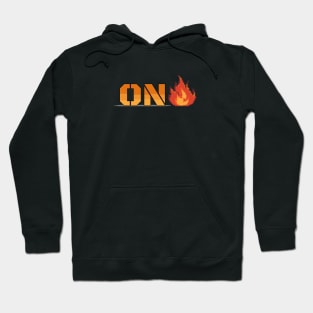 On Fire Pixel Design Hoodie